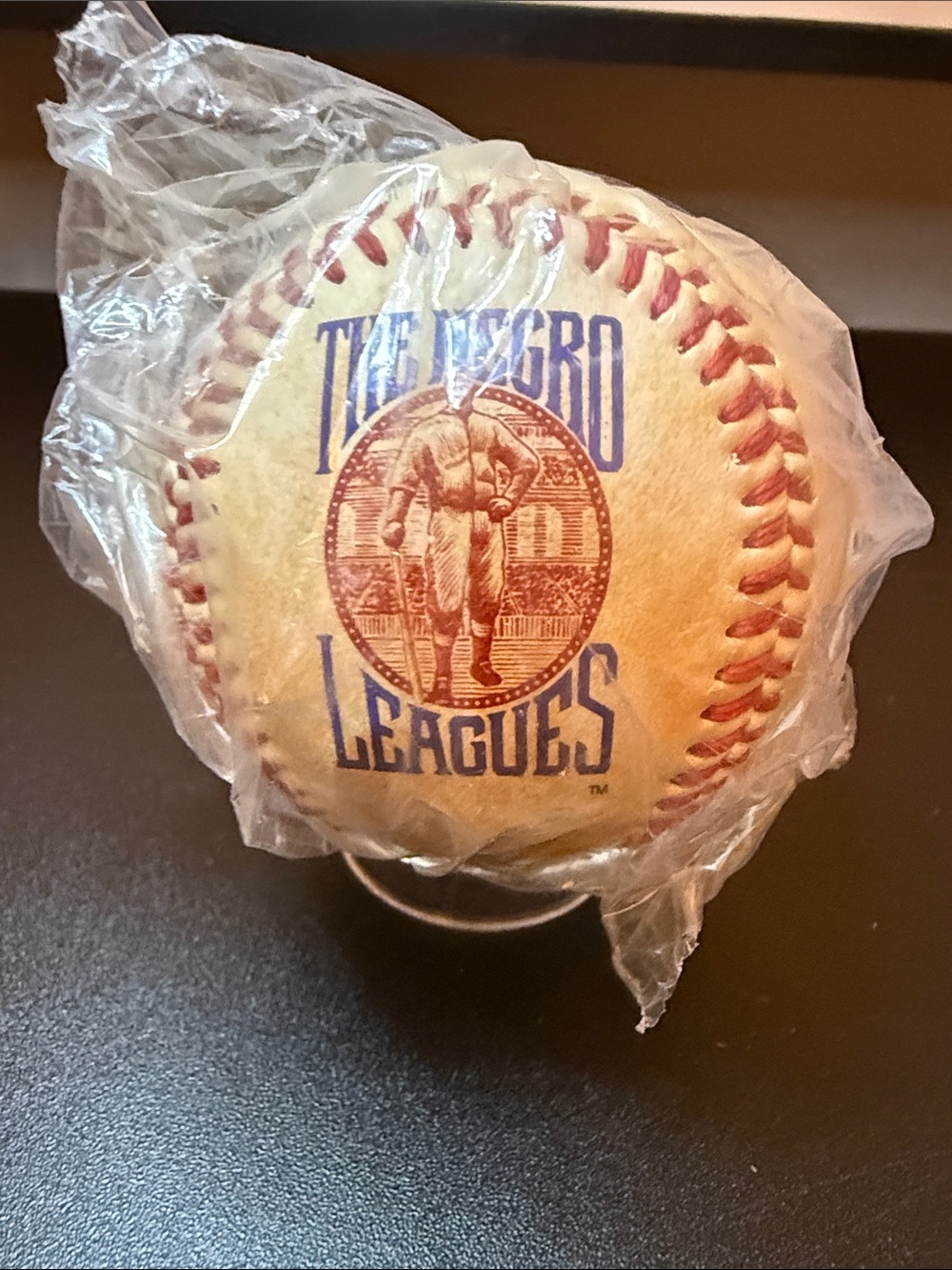 1995 Fotoball Negro Leagues Collector Baseball - Cream with Red Stitching
